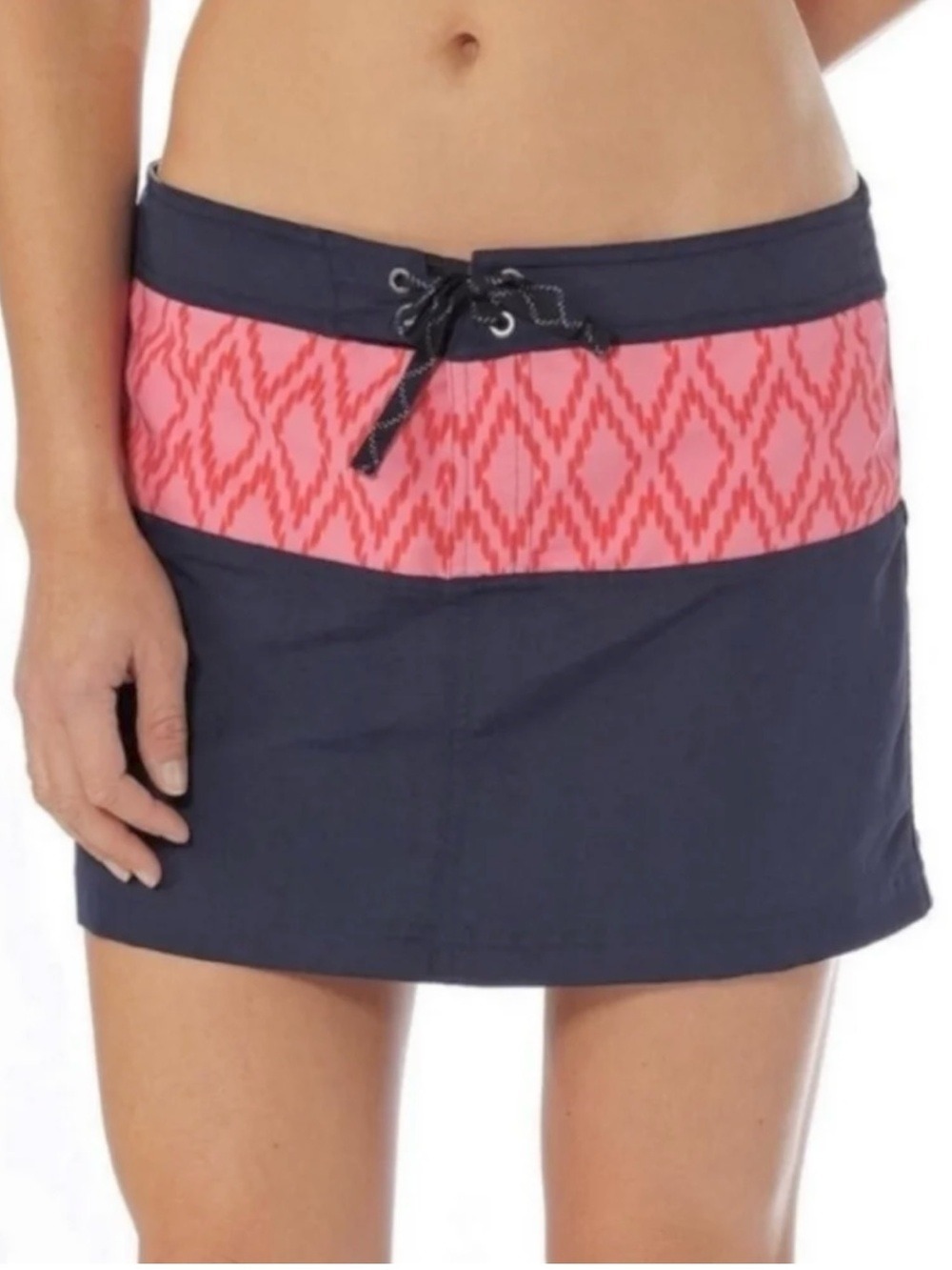 Patagonia Board Skirtie Mini Skirt Navy Pink Sz 8 Outdoors Beach